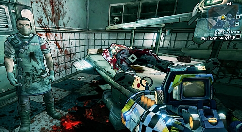 Head to Zed's clinic [1] and speak to him - Do No Harm - Sanctuary - Borderlands 2 - Game Guide and Walkthrough