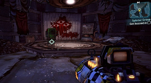 Keep heading onwards and eliminating enemies until you reach a hatch shown above - Splinter Group - Sanctuary - Borderlands 2 - Game Guide and Walkthrough