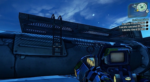Turn right and jump onto the above ladder - In Memoriam - Sanctuary - Borderlands 2 - Game Guide and Walkthrough