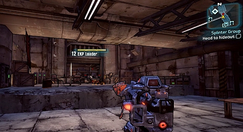When you visit Bloodshot Stronghold after completing A Dam Fine Rescue, in the place marked on the map with [1] you will see a Robot from the above screenshot - Out of Body Experience - Bloodshot Stronghold - Borderlands 2 - Game Guide and Walkthrough