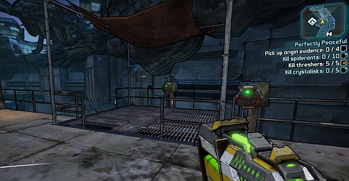 Below, head through the warehouse to the other end, where outside, on the right you should find another elevator - Perfectly Peaceful - Sanctuary part 2 - Borderlands 2 - Game Guide and Walkthrough