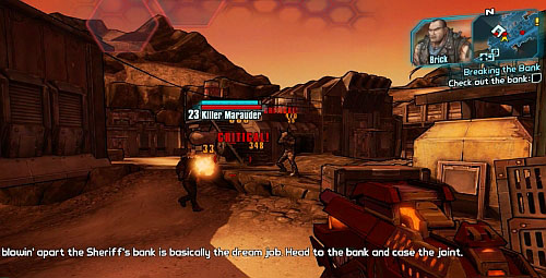 Accept the mission [1] of killing 100 Bandits from the Bounty Board - Hyperion Contract #873 - The Highlands - Borderlands 2 - Game Guide and Walkthrough