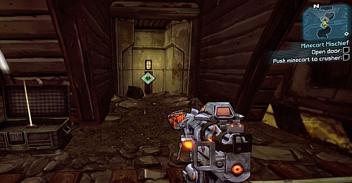As you approach the locked gate [3], you will be attacked by a group of Volatile Crystalisks - Minecart Mischief - Caustic Caverns - Borderlands 2 - Game Guide and Walkthrough