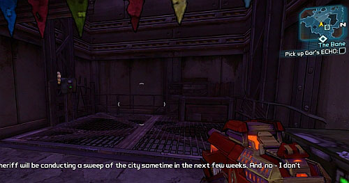 At the end of the next tunnel you will find an elevator (screenshot) [7] which will take you to the upper part of town - The Bane - Sanctuary part 3 - Borderlands 2 - Game Guide and Walkthrough