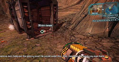 Inside the container marked as [5] you will find the corpse of Kai - The Chosen One - Sanctuary part 3 - Borderlands 2 - Game Guide and Walkthrough