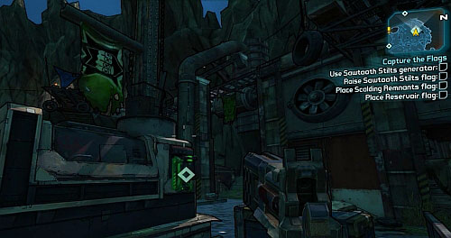 Brick [1] will give you a mission of capturing three flags of the rival gang - Capture the Flags - Sanctuary part 3 - Borderlands 2 - Game Guide and Walkthrough