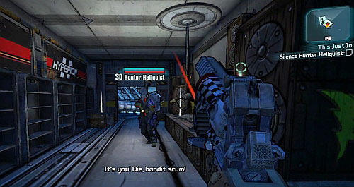 Above, open the door on the right or left side on the small building - This Just In - Sanctuary part 3 - Borderlands 2 - Game Guide and Walkthrough