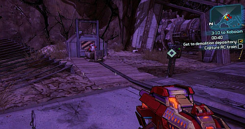 Afterwards press the button behind your back - 3:10 to Kaboom - Lynchwood - Borderlands 2 - Game Guide and Walkthrough