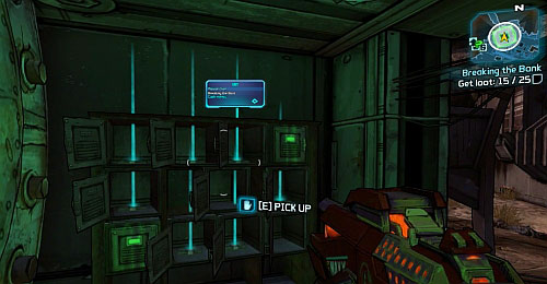 Now return to the bank [2] and plant the explosive on the door - Breaking the Bank - Lynchwood - Borderlands 2 - Game Guide and Walkthrough