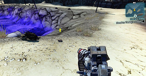 As you fight with Skags, there's a chance that one of the enemies will drop an ECHO Recorder - Hungry Like the Skag - Arid Nexus Badlands - Borderlands 2 - Game Guide and Walkthrough