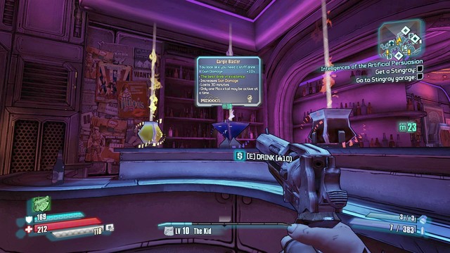 Drinks are nothing else than special boosts for your character - The currency - General hints - Borderlands: The Pre-Sequel! - Game Guide and Walkthrough