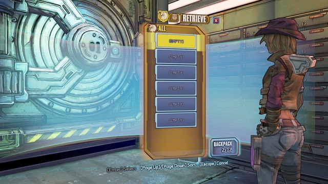 In Pre-Sequel, you can also have your private locker, where you keep your weapons - Miscellaneous - General hints - Borderlands: The Pre-Sequel! - Game Guide and Walkthrough