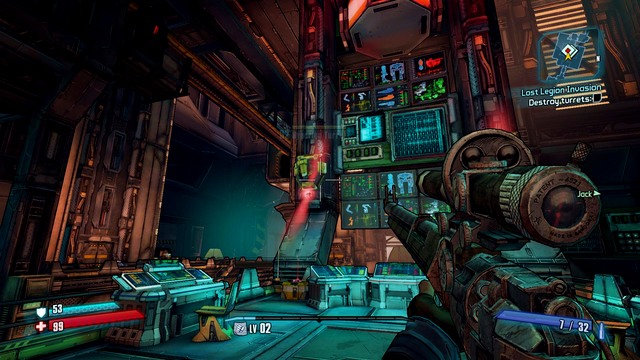 Wait for Jack to activate the systems, using the main console and destroy the two cannons above (one on each side) - Lost Legion Invasion - Main missions - Borderlands: The Pre-Sequel! - Game Guide and Walkthrough