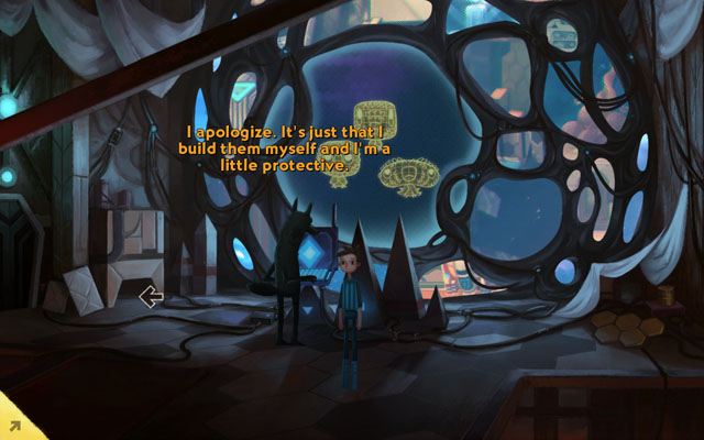 Talk to Marek - Lower deck - Chapter 1 - Shay - Broken Age - Game Guide and Walkthrough