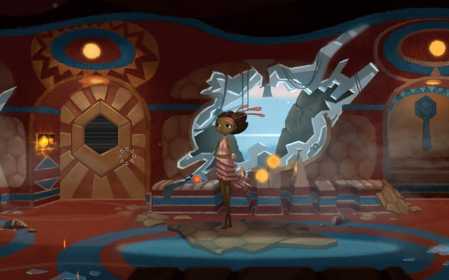 Approach the door. - Ship Exploration - Chapter 2 - Vella - Broken Age - Game Guide and Walkthrough