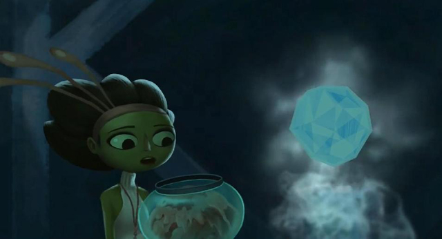 Use the bowl on the glowing orb. - Preparations - Chapter 2 - Vella - Broken Age - Game Guide and Walkthrough