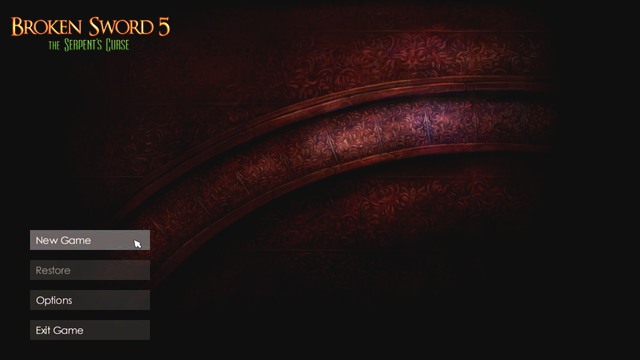 As you can see, the menu is rather simple - Tutorial - Broken Sword: The Serpents Curse - Game Guide and Walkthrough