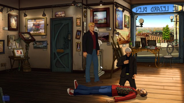 The crime scene - George - Gallery I - Paris - Broken Sword: The Serpents Curse - Game Guide and Walkthrough