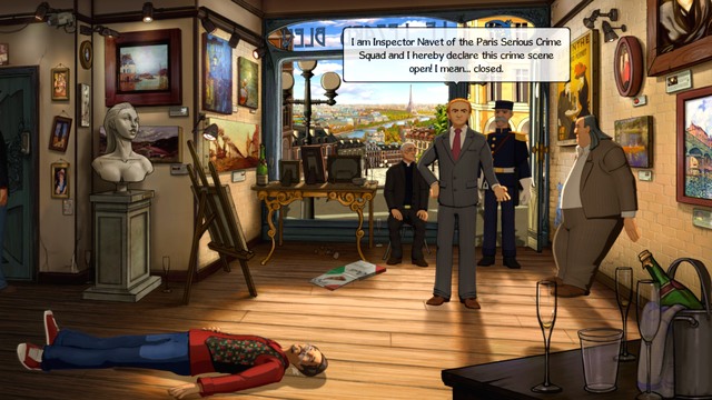 The police will secure the crime scene now - George - Gallery I - Paris - Broken Sword: The Serpents Curse - Game Guide and Walkthrough