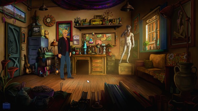Search the room thoroughly - George - Gallery II - Paris - Broken Sword: The Serpents Curse - Game Guide and Walkthrough