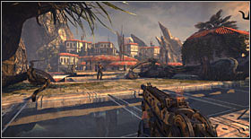 Once all the enemies are dead, head towards the further buildings - Act II - Chapter 1 - p. 1 - Walkthrough - Bulletstorm - Game Guide and Walkthrough