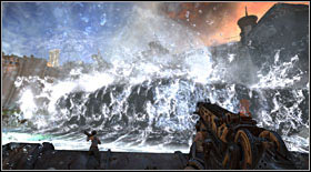 You don't have to fight them, as just in a moment a huge wave will engulf everything on its path - Act III - Chapter 2 - Walkthrough - Bulletstorm - Game Guide and Walkthrough