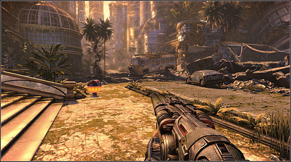 Battle arena with interactive elements in the background. - Act V - Chapter 3 - p. 2 - Walkthrough - Bulletstorm - Game Guide and Walkthrough