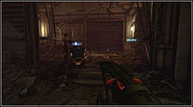 Newsbot #22: found beside the exit of the building, from which you will access one of the main streets of the city by the end of the level - Newsbots - p. 2 - Secrets - Bulletstorm - Game Guide and Walkthrough