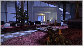 Newsbot #24: placed in a rather big and a rather (considering the overall conditions there) not demolished room, which you will get to around the middle of the level by going down the stairs - Newsbots - p. 2 - Secrets - Bulletstorm - Game Guide and Walkthrough