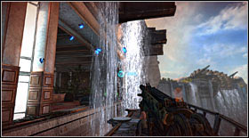 Electro Flies #8: they will be flying on the terrace adjoining the restaurant (beside the waterfall falling down the ram) - Electro Flies - Secrets - Bulletstorm - Game Guide and Walkthrough