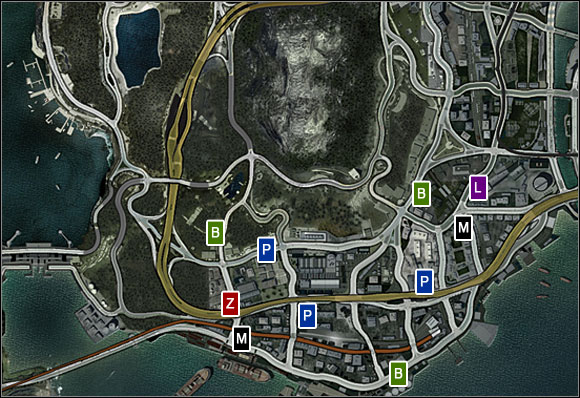 1 - Harbor Town - Drive throughs and car parks - Burnout Paradise: The Ultimate Box - Game Guide and Walkthrough