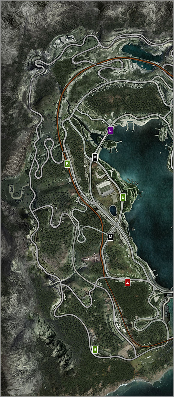 1 - White Mountain - Drive throughs and car parks - Burnout Paradise: The Ultimate Box - Game Guide and Walkthrough
