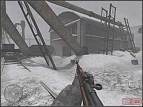 Lean out CAREFULLY - Railroad Station No. 1 - Not One Step Backwards! - Call of Duty 2 - Game Guide and Walkthrough