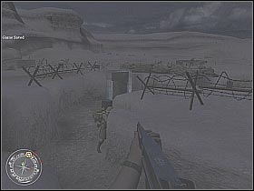 The first group will appear near the entrance to the bunker (screen 1) - The Diversionary Raid - The Battle of El Alamein - Call of Duty 2 - Game Guide and Walkthrough