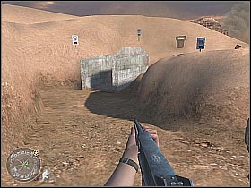 The entrance is being defended by one of the enemy soldiers - Operation Supercharge - The Battle of El Alamein - Call of Duty 2 - Game Guide and Walkthrough