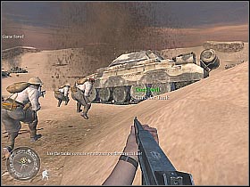 Wait for one of the allied tanks to arrive - Operation Supercharge - The Battle of El Alamein - Call of Duty 2 - Game Guide and Walkthrough