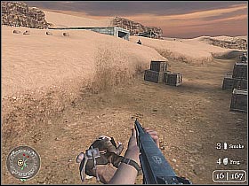 You are going to be attacked be several groups of enemy soldiers (screen 1) - Operation Supercharge - The Battle of El Alamein - Call of Duty 2 - Game Guide and Walkthrough