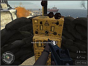 You might want to take a look at the naval forces destroying the guns (screen 1) - The End of the Beginning - The Battle of El Alamein - Call of Duty 2 - Game Guide and Walkthrough