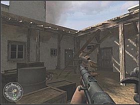 Use the ladder to get to the roof of the nearest building - Retaking Toujane - Rommel's Last Stand - Call of Duty 2 - Game Guide and Walkthrough