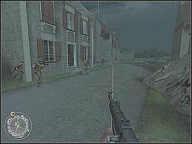 You will encounter some additional enemy forces in one of the nearby buildings - The Tiger - The Battle for Caen - Call of Duty 2 - Game Guide and Walkthrough