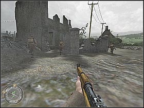 You should be able to reach your destination point in a few seconds - The Brigade Box - The Battle for Caen - Call of Duty 2 - Game Guide and Walkthrough