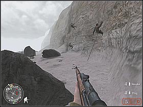 After reaching your destination talk to one of the Allied soldiers - The Battle of Pointe du Hoc - D-Day - Call of Duty 2 - Game Guide and Walkthrough