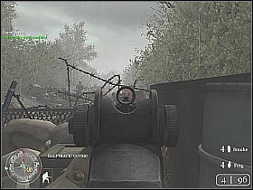 After taking care of the first wave of enemy soldiers you will have to move to the western part of the blockade (screen 1) - Defending the Pointe - D-Day - Call of Duty 2 - Game Guide and Walkthrough