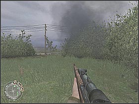 Use the sniper rifle to get rid off some German troops (screen 1) - The Silo - D-Day - Call of Duty 2 - Game Guide and Walkthrough