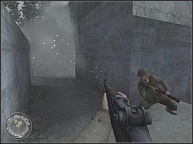 Enter the bunker and start shooting at the enemy soldiers (screen 1) - Rangers Lead The Way - Hill 400 - Call of Duty 2 - Game Guide and Walkthrough
