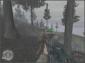 You have to be very careful, because there are two heavy machine gun posts nearby (screen 1) - Rangers Lead The Way - Hill 400 - Call of Duty 2 - Game Guide and Walkthrough