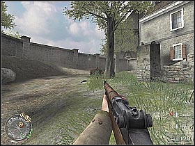 Now you will have to take care of those Germans who were standing by the gun itself (screen 1) - The Crossing Point - Crossing the Rhine - Call of Duty 2 - Game Guide and Walkthrough