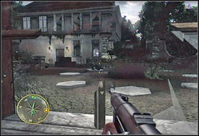 You and your brothers-in-arms will find yourself in a house near the garden (#1) - Chapter III: Night Drop - Call of Duty 3 - Game Guide and Walkthrough