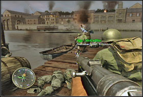 Now you need to get across the river - Chapter IV: Mayenne Bridge - Call of Duty 3 - Game Guide and Walkthrough