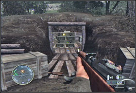 Your next task is to blow two German weapon storehouses - Chapter VIII: The Forest - Call of Duty 3 - Game Guide and Walkthrough